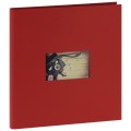 PANODIA - Album photo traditionnel STUDIO - 60 pages noires - 300 photos - Couverture Rouge 33x34cm + fenêtre