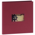 PANODIA - Album photo traditionnel STUDIO - 60 pages noires - 300 photos - Couverture Rose Framboise 33x34cm + fenêtre
