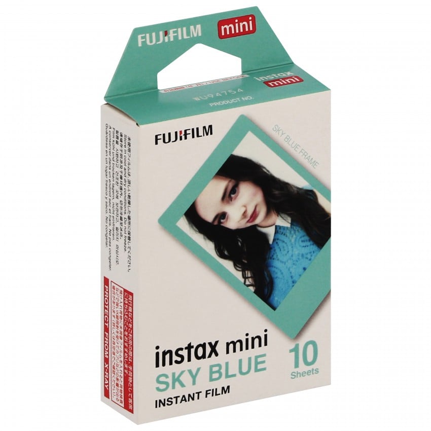 Film instantané FUJI Instax mini - Cadre Bleu - Pack 10 photos