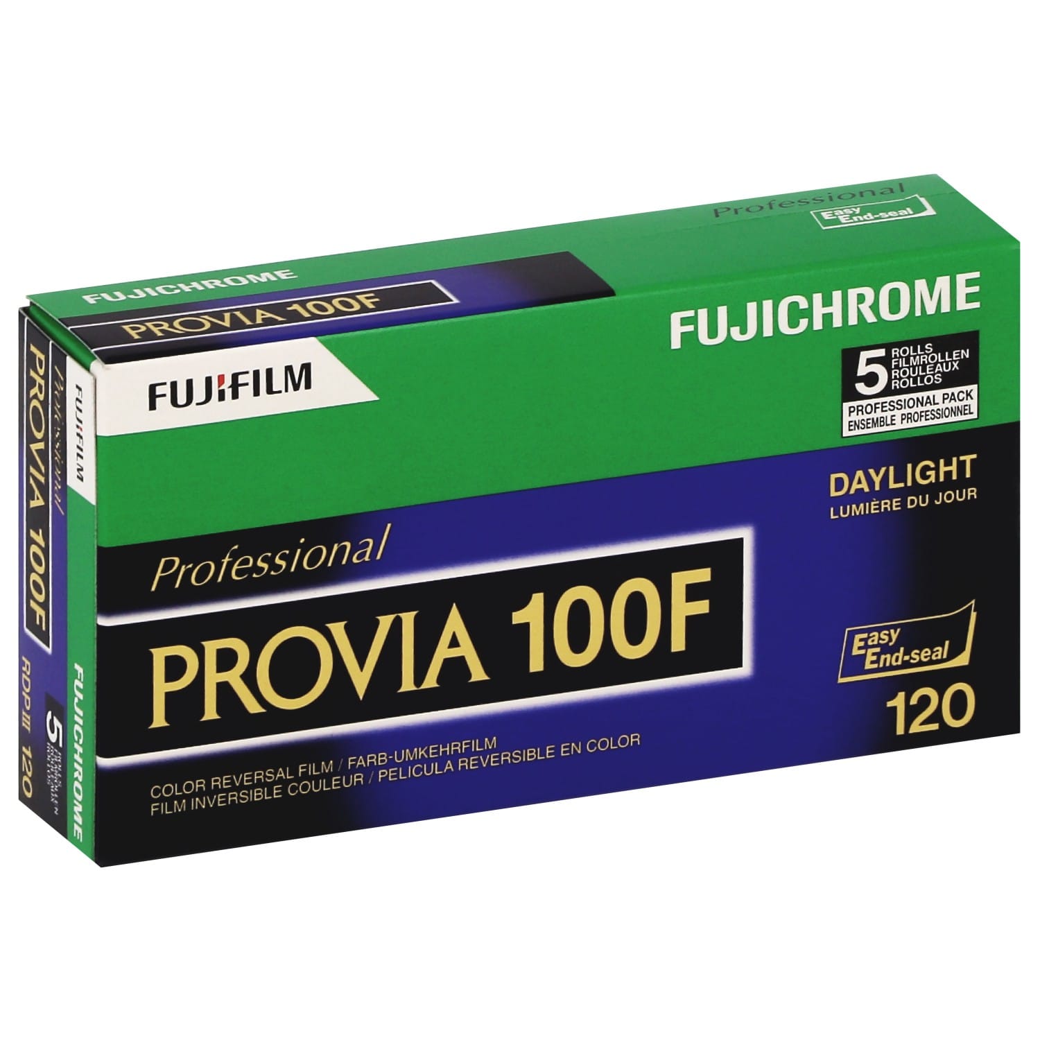 Film inversible FUJI couleur Fujichrome PROVIA 100F RDPIII Format 120 - Pack de 5