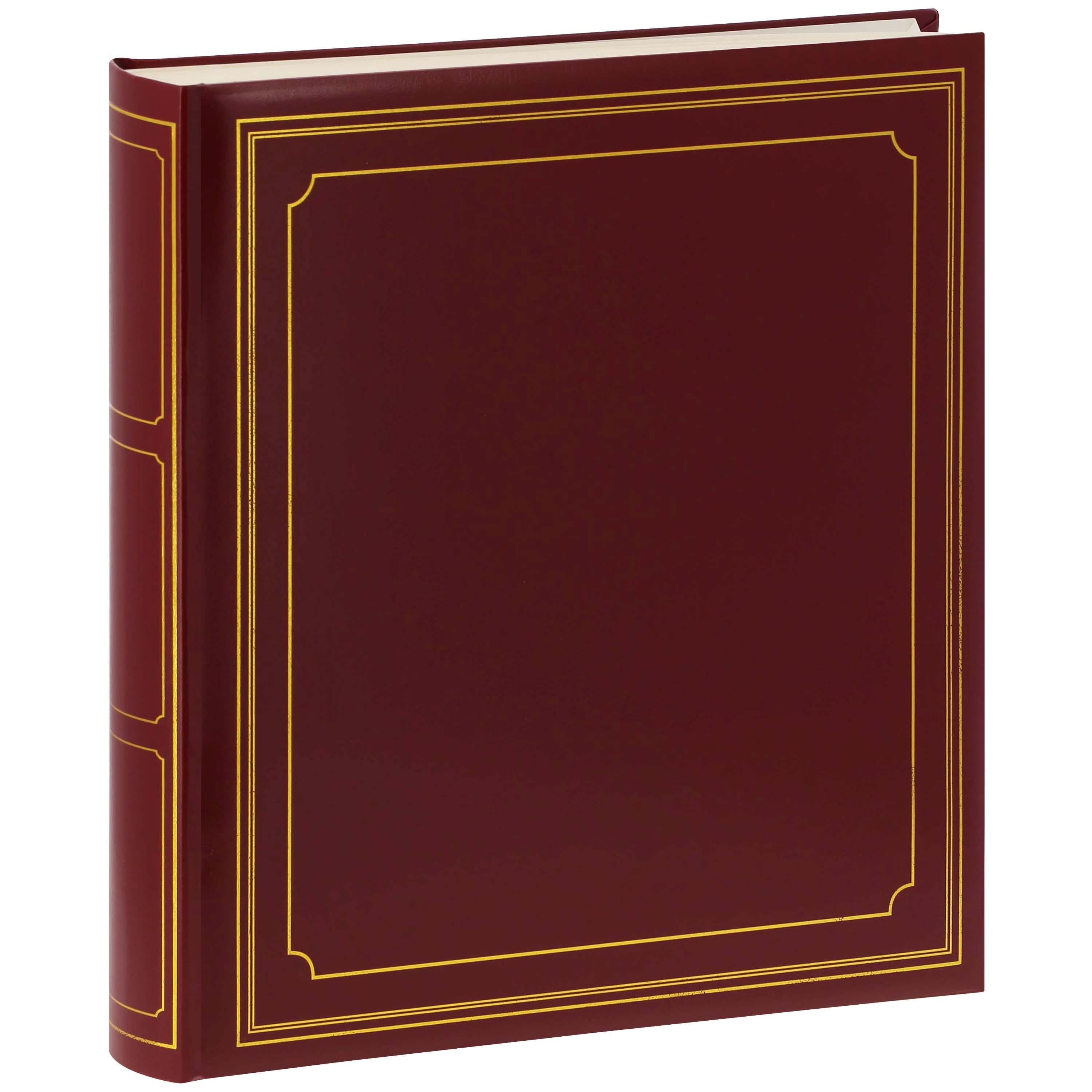 PANODIA - Album photo traditionnel EMPIRE - 100 pages blanches + feuillets cristal - 600 photos - Couverture Bordeaux 34x37cm