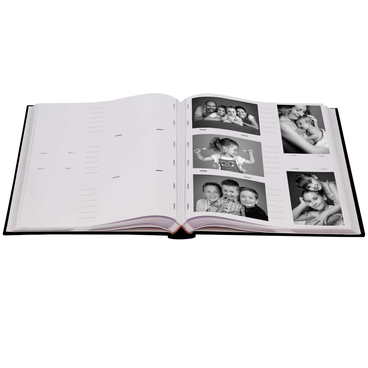 Album photo PANODIA pochettes avec mémo LINEA - 100 pages blanches - 500  photos - Couverture Noire 34x37cm + fenêtre