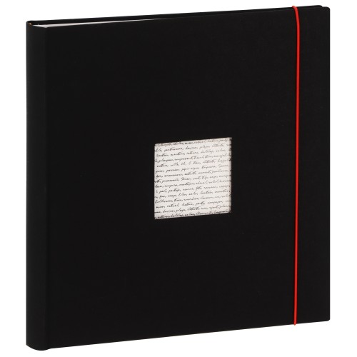 PANODIA - Album photo pochettes avec mémo LINEA - 100 pages blanches - 500 photos - Couverture Noire 34x37cm + fenêtre