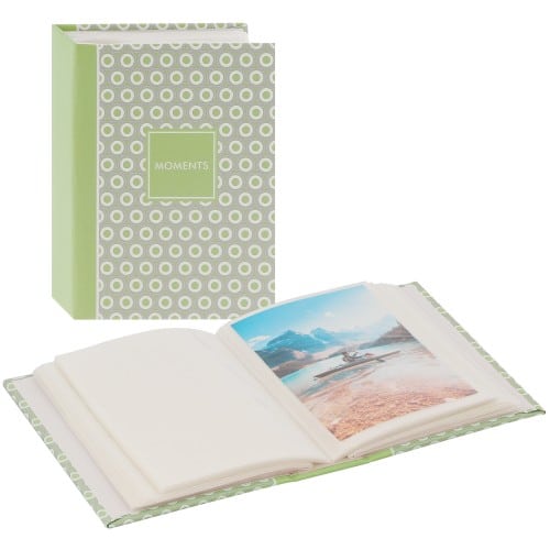 pochettes sans mémo PURE MOMENTS - 25 pages - 50 photos - Couverture Verte 23x22,5cm