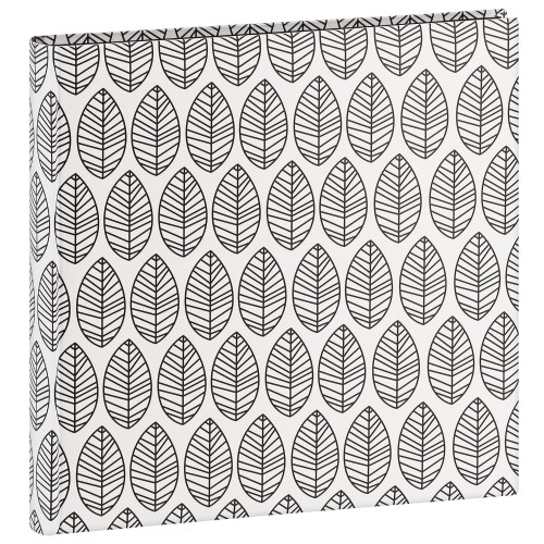 HAMA - Album photo traditionnel LA FLEUR JUMBO - 100 pages noires + feuillets cristal - 400 photos - Couverture Blanche 30x30cm