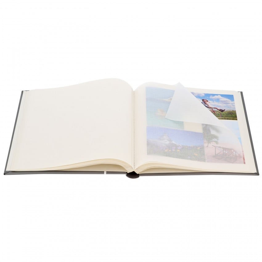 Cadeau Souvenir Album Grand Format Hama Album Photo "Singo II" 30x30cm (400 Photos 10x15cm, 100 Pages Blanches Avec Intercalaires Papier Cristal, Album Scrapbooking DIY Livre Photo à Personnaliser Et à Coller, Motif