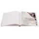 traditionnel Lazise - 50 pages blanches + feuillets cristal - 250 photos - Couverture Blanche dorée 29x32cm