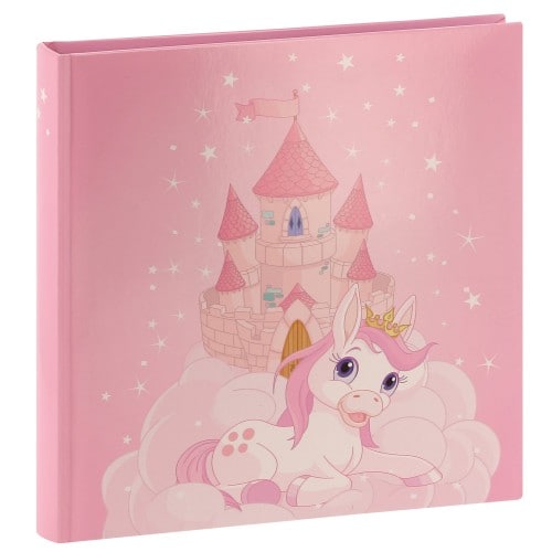 HAMA - Album photo traditionnel JOANA - 50 pages blanches + feuillets cristal - 100 photos - Couverture Rose 25x25cm