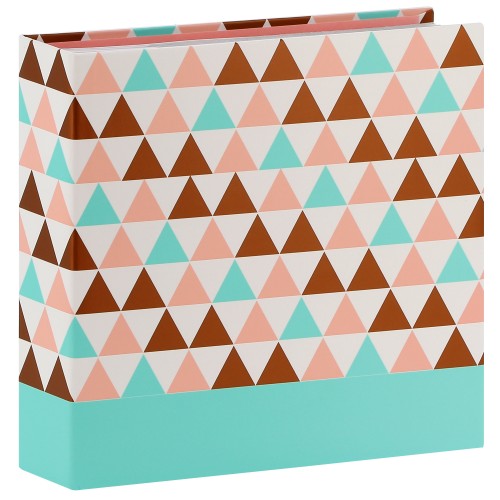 pochettes avec mémo Designline Triangle - 100 pages blanches - 200 photos - Couverture Multicolore 22,5x22cm + poche CD