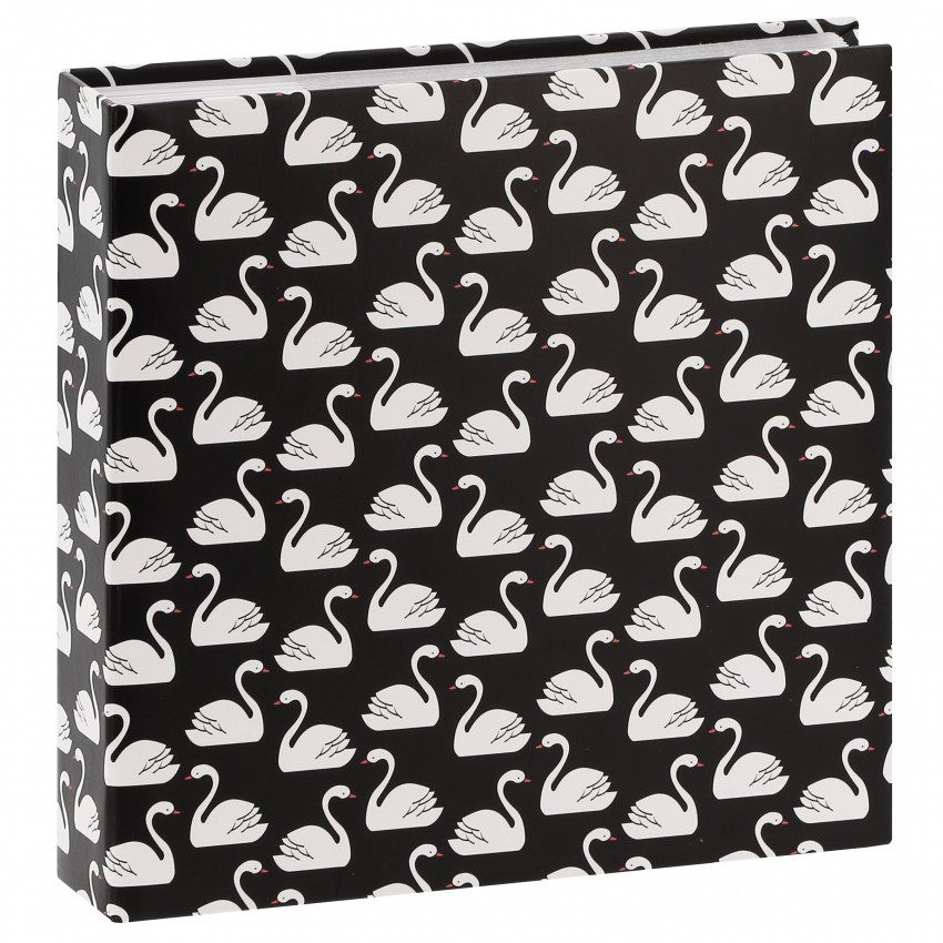 pochettes avec mémo Swan - 100 pages blanches - 200 photos - Couverture Noire 22x22cm + poche CD