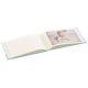 pochettes sans mémo Swan - 24 pages blanches - 24 photos - Couverture Dorée bleue 17,5x12cm