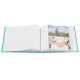 pochettes avec mémo Rustico Love Key - 100 pages blanches - 200 photos - Couverture Turquoise 22,5x22cm + poche CD