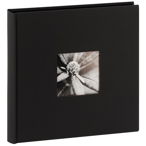 HAMA - Album photo traditionnel FINE ART JUMBO - 100 pages noires + feuillets cristal - 400 photos - Couverture Noire 30x30cm + fenêtre