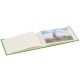 pochettes sans mémo Blossom - 24 pages blanches - 24 photos - Couverture Verte 17,5x12cm