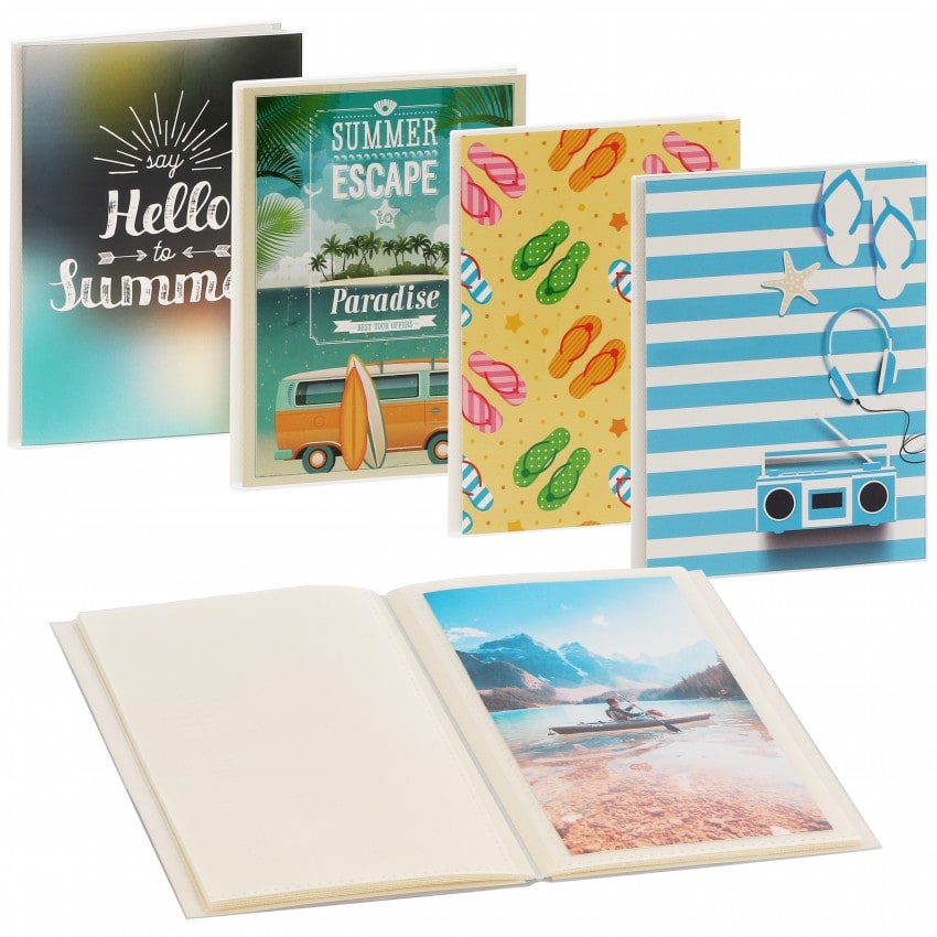 Summerly pochettes sans mémo - 24 pages blanches - 24 photos - Couverture Coloris aléatoire 16,5x12,5cm - à l'unité