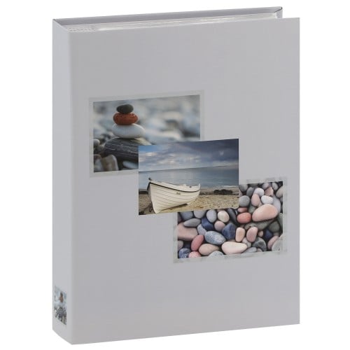 HAMA - Album photo pochettes avec mémo STONES - 100 pages blanches - 200 photos - Couverture Grise 19x25cm