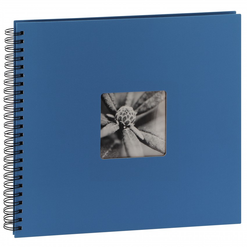 traditionnel Jumbo Fine Art - 50 pages noires + feuillet cristal - 300 photos - Couverture Bleu azur 36x32cm