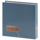 pochettes avec mémo LIVORNO - 100 pages blanches - 200 photos - Couv. Bleue 22x22cm + poche CD