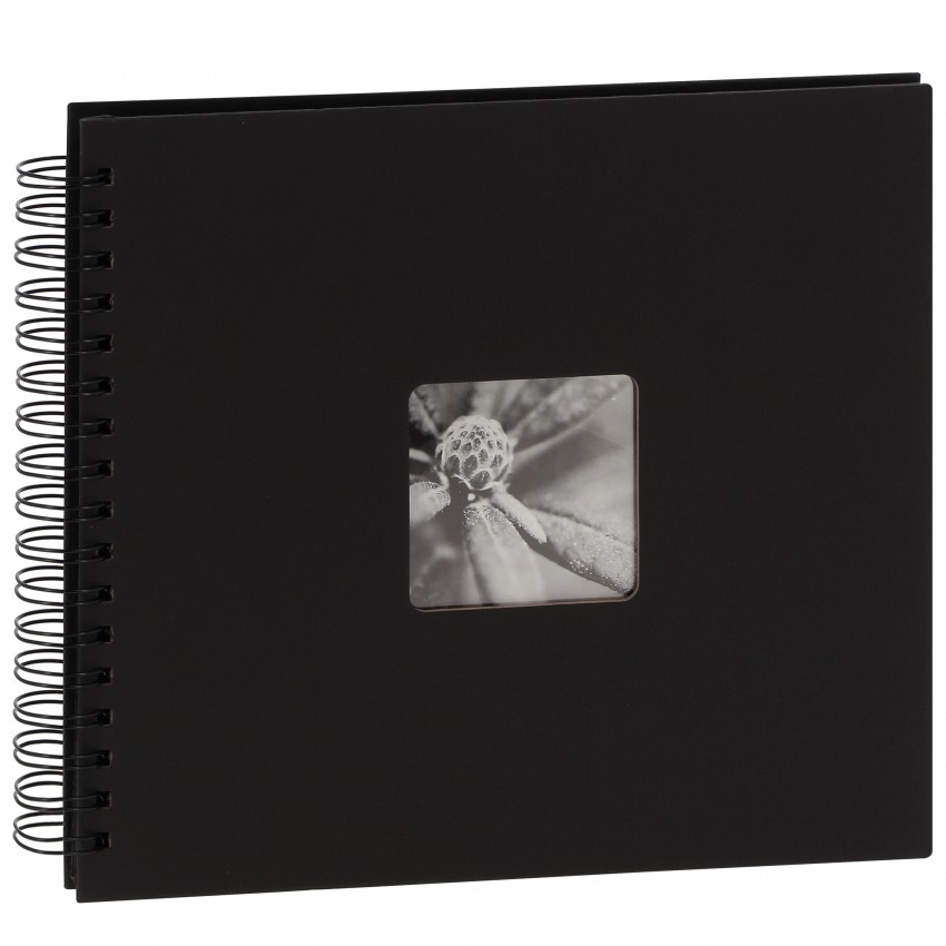 traditionnel Fine Art - 50 pages noires + feuillet cristal - 100 photos - Couverture Noire 28x24cm