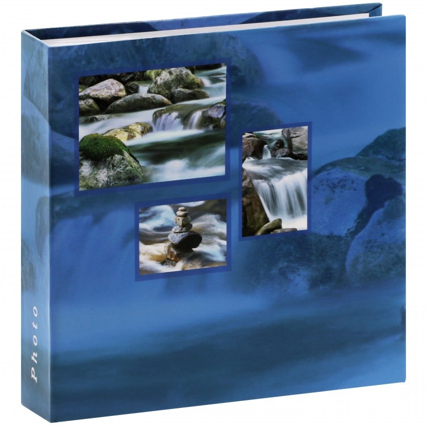 pochettes sans mémo Singo - 100 pages blanches - 200 photos - Couverture Aqua 22x22cm + poche CD