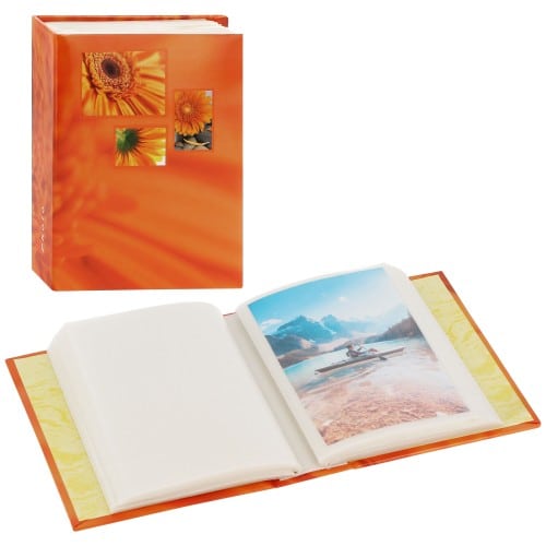 HAMA - Mini album pochettes sans mémo SINGO MINIMAX - 100 pages blanches - 100 photos - Couverture Orange 13x16,5cm