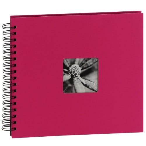 traditionnel Fine Art - 50 pages noires + feuillet cristal - 100 photos - Couverture Rose 28x24cm