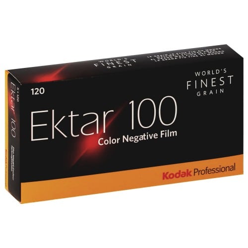 Pellicule photo pro KODAK Négatif couleur EKTAR 100 Format 120 Pack de 5