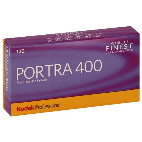 Pellicule photo pro KODAK Négatif couleur PORTRA 400 Format 120 Pack de 5