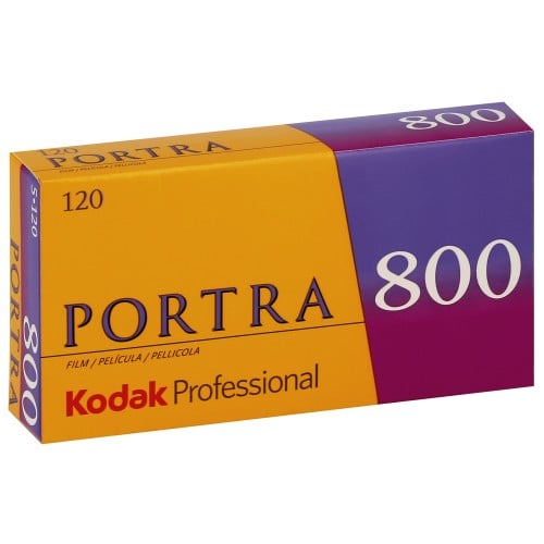 Pellicule photo pro KODAK Négatif couleur PORTRA 800 Format 120 Pack de 5