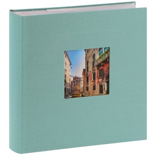 GOLDBUCH - Album photo pochettes avec mémo BELLA VISTA - 100 pages blanches - 200 photos - Couverture Verte 23x23cm + fenêtre