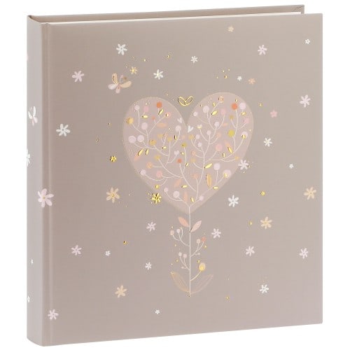 GOLDBUCH - Album photo traditionnel Mariage ELEGANT HEART - 60 pages blanches + feuillets cristal - 240 photos - Couverture Multicolore 30x31cm