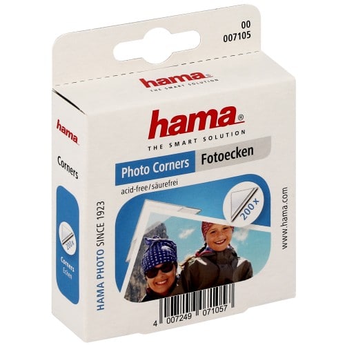 HAMA - Coins photo Transparents - Boîte de 200 (environ 50 photos)