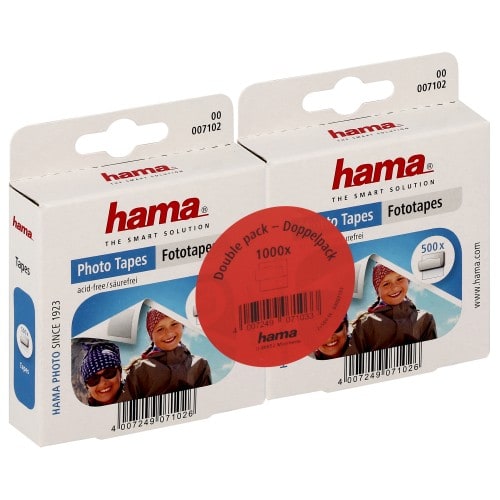 HAMA - Pastilles double face - Pack de 2 Boîtes de 500 (soit 1000 pastilles double face pour 250 photos)