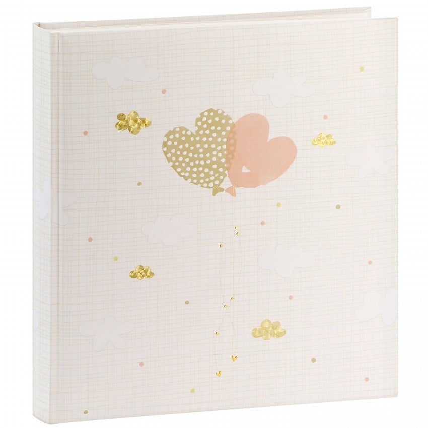 traditionnel Ballooning Hearts - 60 pages blanches + feuillets cristal - 240 photos - Couverture 30x31cm