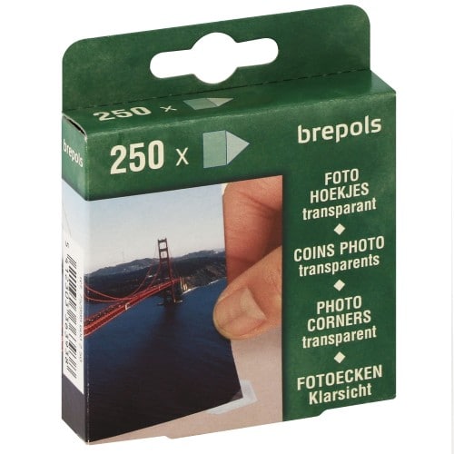 BREPOLS - Coins photo - Transparents - Boîte de 250