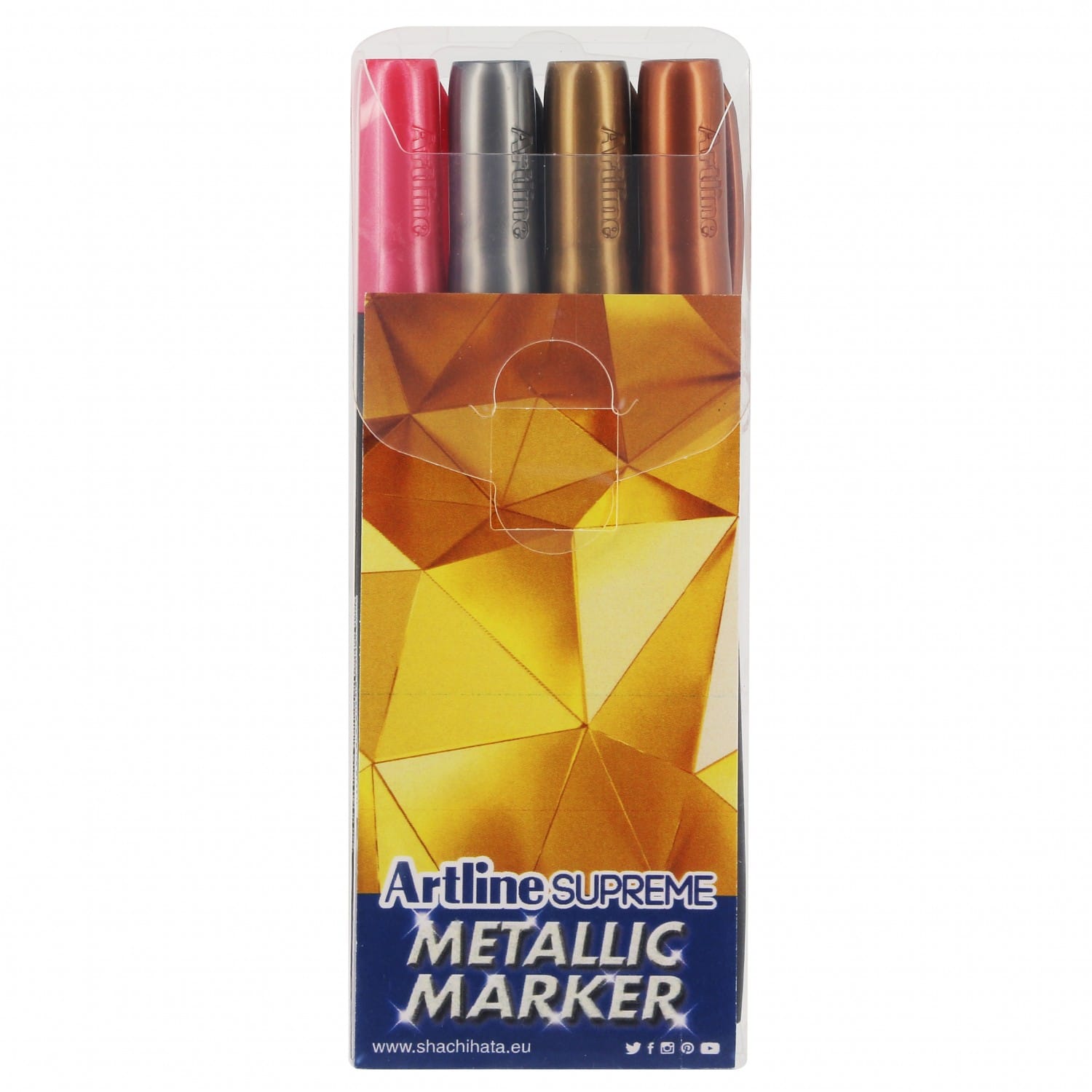 Marqueur ARTLINE permanent indélébile - Pointe 1,2mm - Couleur or - Blister  de 2