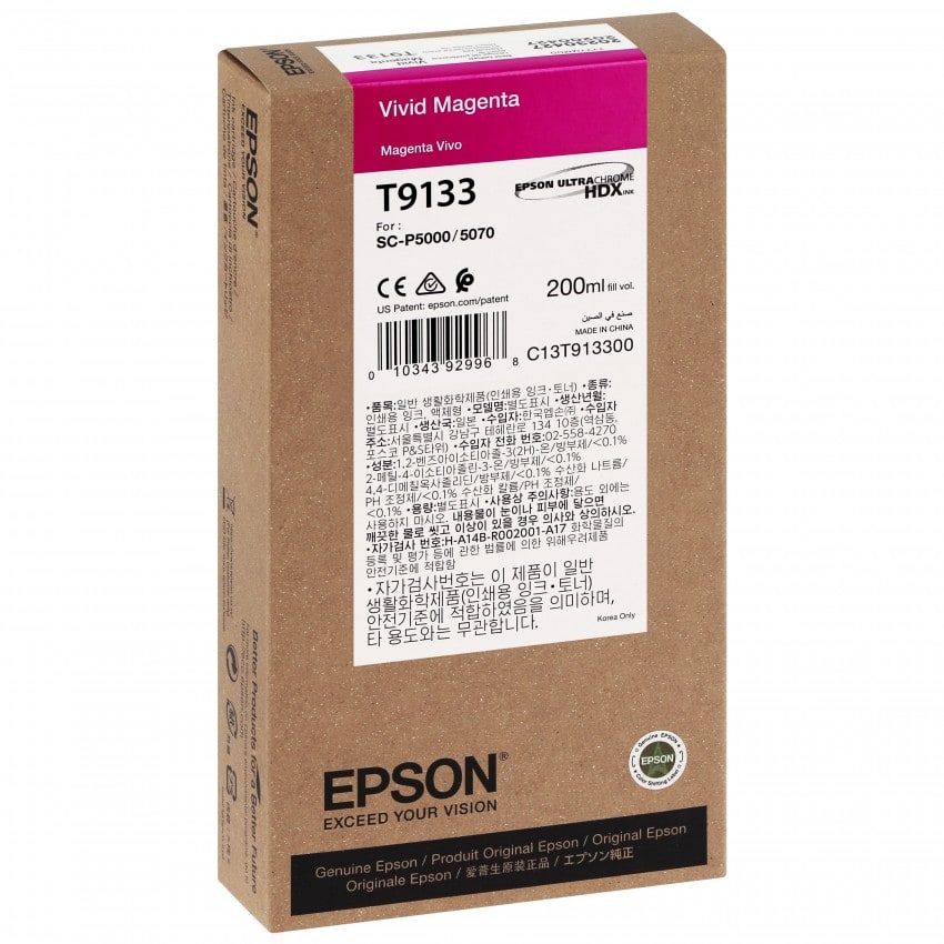 Cartouche d'encre traceur EPSON SC-P5000 Magenta Vivid - 200ml