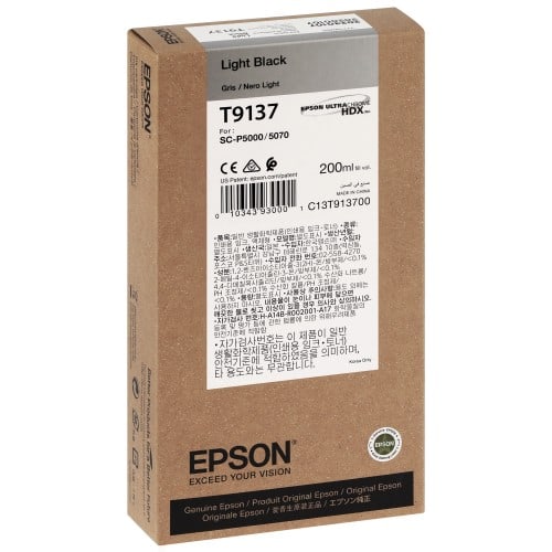 EPSON - Cartouche d'encre traceur SC-P5000 - Gris - 200ml - T9137