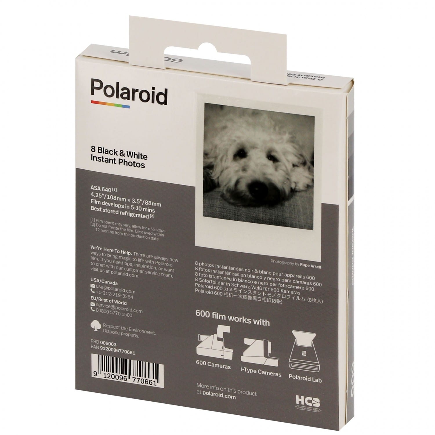 Film instantané POLAROID ORIGINALS pour POLAROID 600/One 600 - 8 photos -  couleur (Pack de 5)