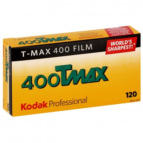 Pellicule photo pro KODAK Noir et Blanc T-MAX 400 Format 120 Pack de 5