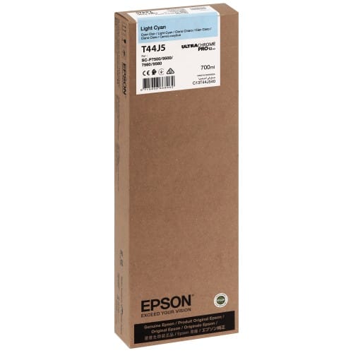 EPSON - Cartouche d'encre traceur T44J5 Pour imprimante SC-P7500/9500 UltraChrome PRO Light Cyan - 700ml