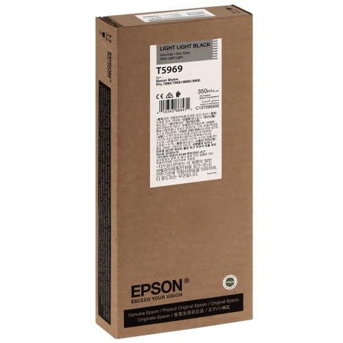 EPSON - Cartouche d'encre traceur T5969 Pour imprimante 7890/9890/7900/9900 Gris clair - 350ml