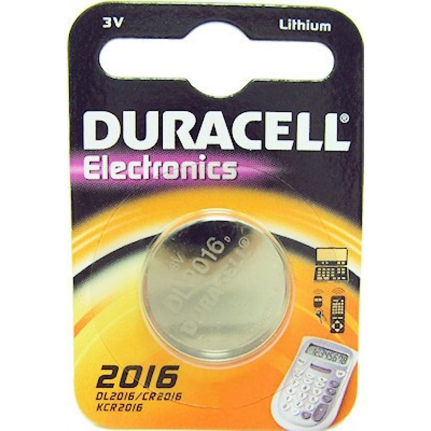 Pile lithium CR2016 3V DURACELL Blister d'1 pile