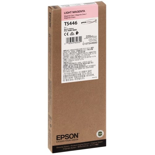 EPSON - Cartouche d'encre traceur T5446 Pour imprimante 4000/7600/9600 Magenta clair - 220ml