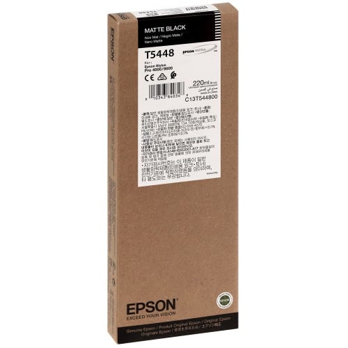 EPSON - Cartouche d'encre traceur T5448 Pour imprimante 4000/4400/4800/7600/9600 Noir mat - 220ml