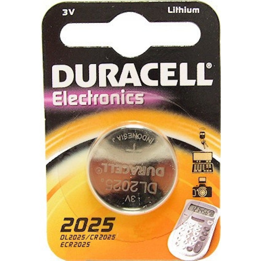 Pile lithium CR2025 3V DURACELL Blister d'1 pile