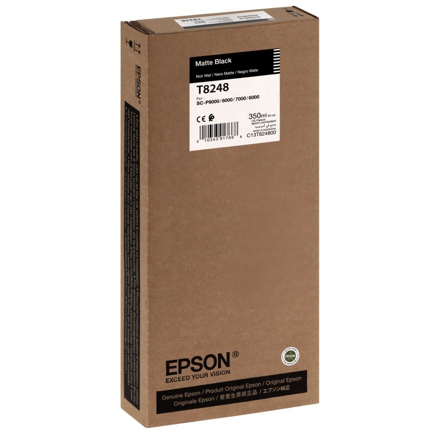 Cartouche d'encre traceur EPSON T8248 Pour imprimante SC-P6000/7000/8000/9000 Noir mat - 350ml