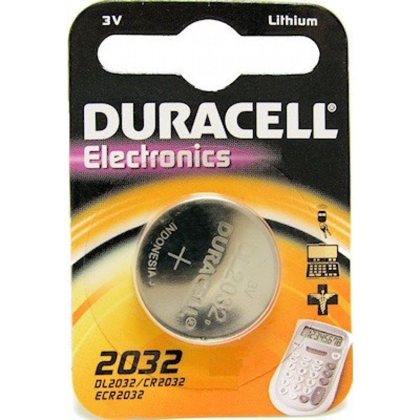 Pile lithium CR2032 3V DURACELL Blister d'1 pile