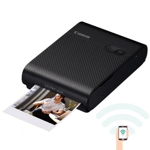 CANON - Imprimante thermique Selphy Square QX10 noire - Tirages 6,8x6,8cm - Impression Wifi direct smartphone