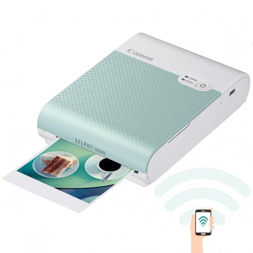 CANON - Imprimante thermique Selphy Square QX10 verte pour Smartphones - Tirages 6,8x6,8cm - Impression Wifi direct Smartphone
